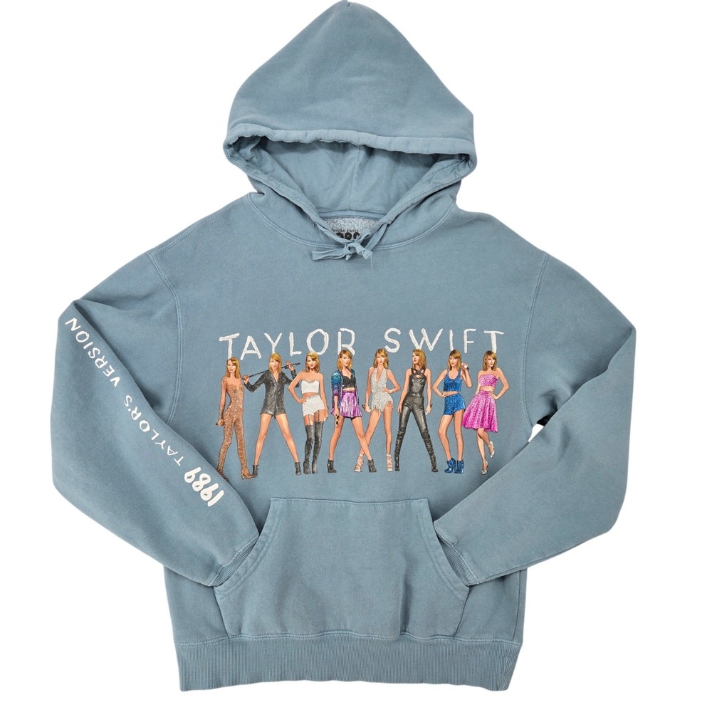 Taylor‎ Swift SMALL Taylor's Version Hoodie Blue 1989 Graphic Hooded Sweatshirt